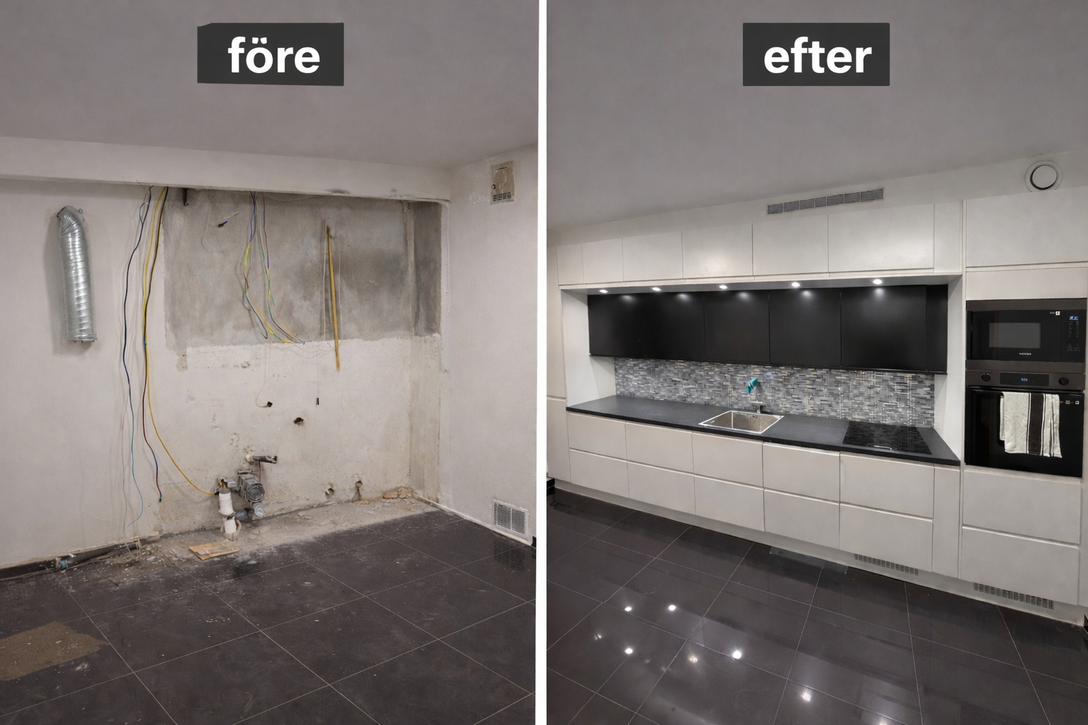 Badrum efter renovering – Projekt 1